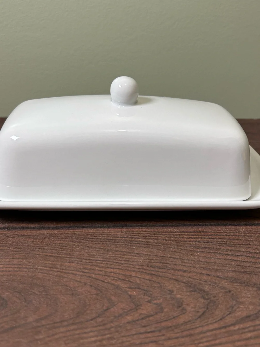 Better Homes and Gardens White Porcelain Covered Butter Dish Perfect Condition